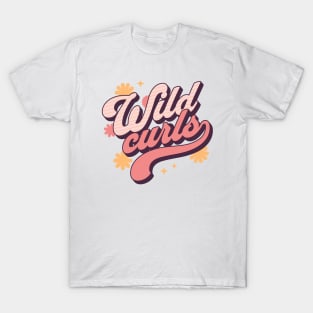 Wild Like My Curls Toddler Cute Retro Curly Haired T-Shirt